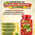 gomitas de vinagre de manzana + te verde